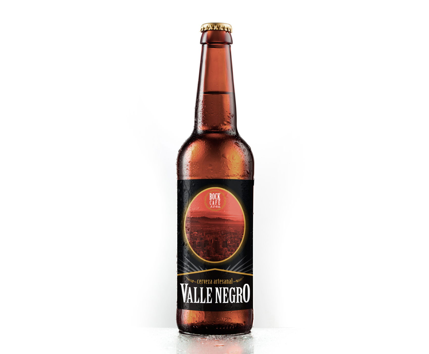 Imagen de una Botella de Cerveza Artesanal Valle Negro ©Leandro Fuenzalida
